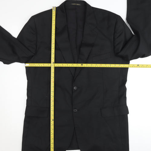Marco Chotti Men's Black 40R Suit Jacket Classic Fit