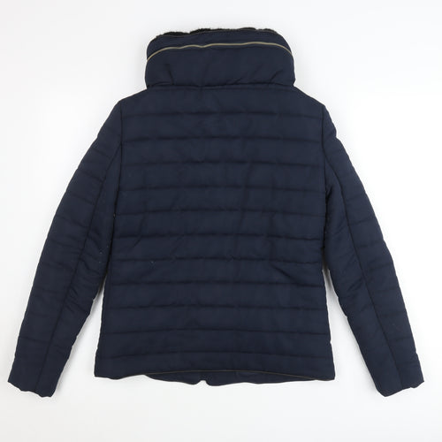 New Look Women’s Blue Size 6 Puffer Jacket Polyester Winter Coat