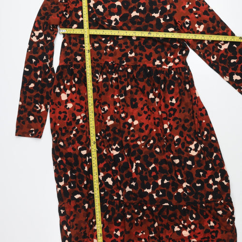 F&F Women’s Multicoloured Leopard Print Bodycon Dress Size 12