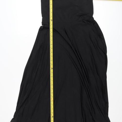 H&M Women’s Black Sleeveless Scoop Neck Knee Length Slip Dress S