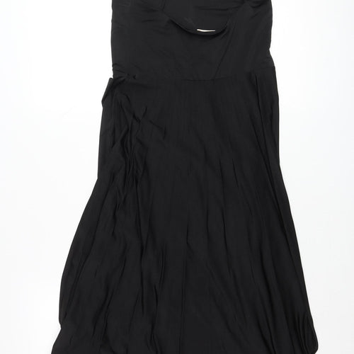 H&M Women’s Black Sleeveless Scoop Neck Knee Length Slip Dress S