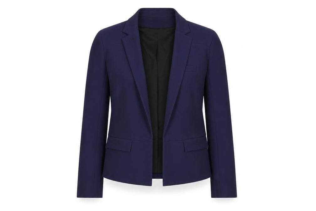 Diane von Furstenberg Women Blue Slim Fit Blazer Jacket Size 6