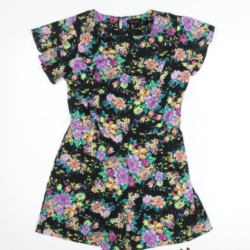 New Look Women’s Multicoloured Floral Short Sleeve Playsuit Size 10