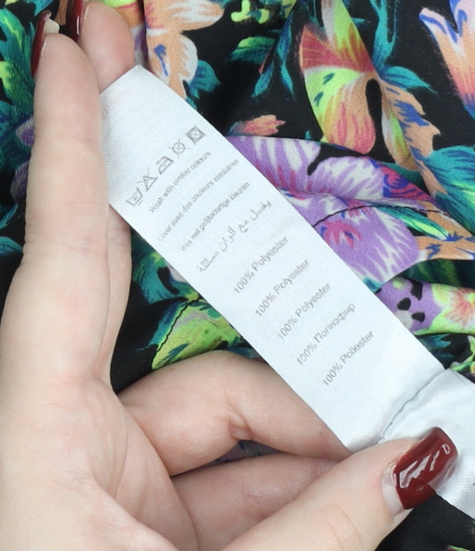 New Look Women’s Multicoloured Floral Short Sleeve Playsuit Size 10