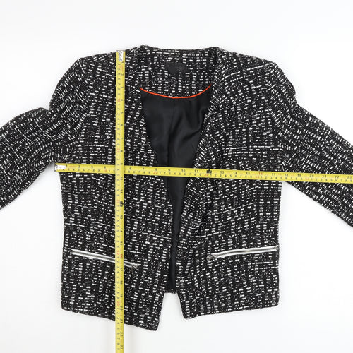 Topshop Women’s Black Tweed Blazer Jacket UK 12 Workwear