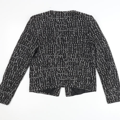 Topshop Women’s Black Tweed Blazer Jacket UK 12 Workwear