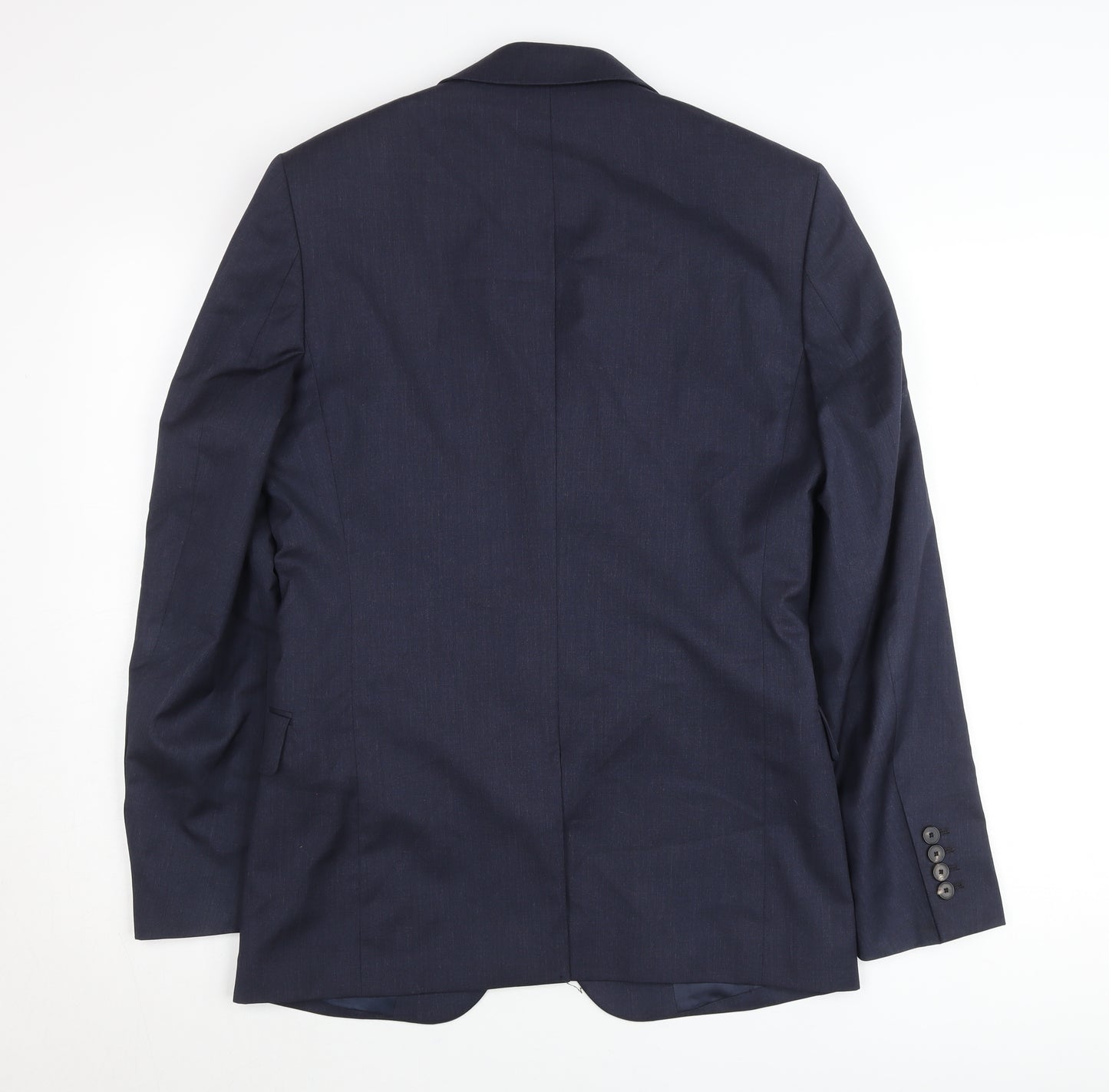 Reiss Men's Blue 36 Chest Two-Button Suit Jacket Notch Lapel