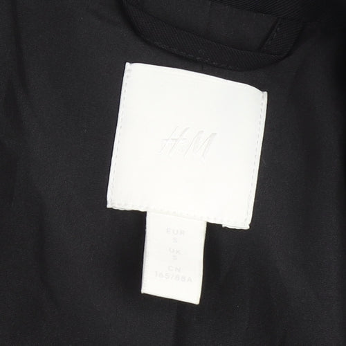 H&M Women’s Black Blazer Jacket Size S Longline Tailored Workwear