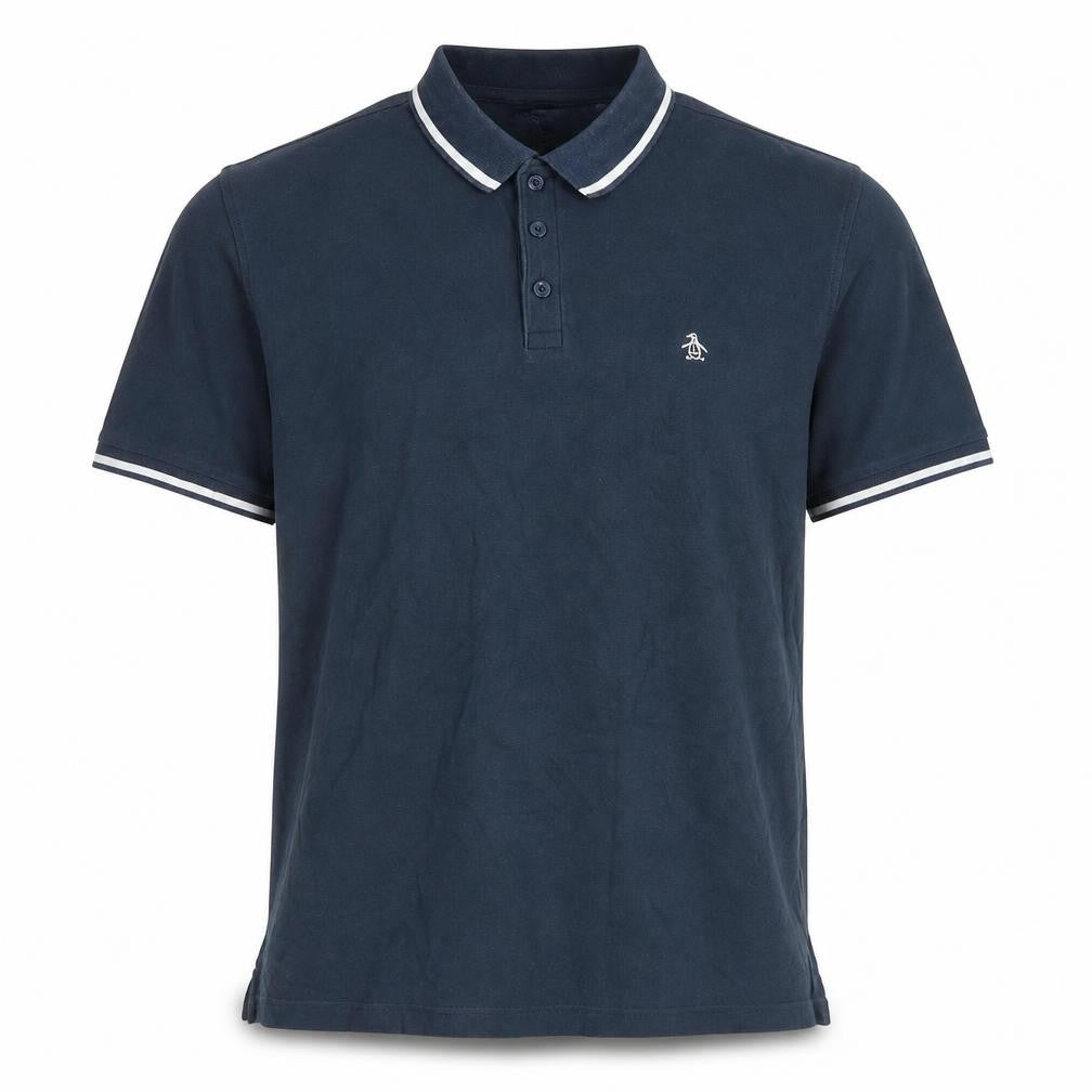 Penguin Men’s Blue XLT Polo Shirt Cotton Logo Casual