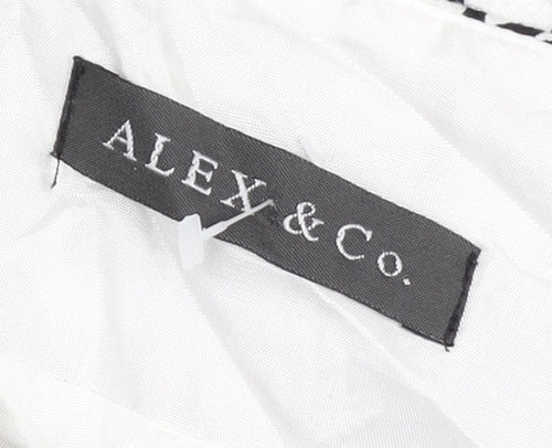 Alex & Co. Women’s Black White Floral A-Line Skirt Size 12 Midi