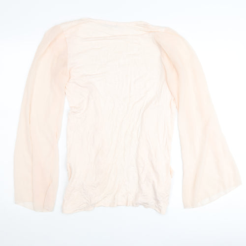 Graffic Women’s Beige Viscose Cardigan M Flared Long Sleeve Lightweight