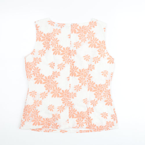 Marks and Spencer Women’s Multicoloured Floral Scoop Neck Sleeveless Petite Blouse Size 12