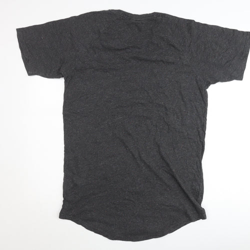 Heart Breaker Womens Black L T-Shirt Crew Neck Short Sleeve