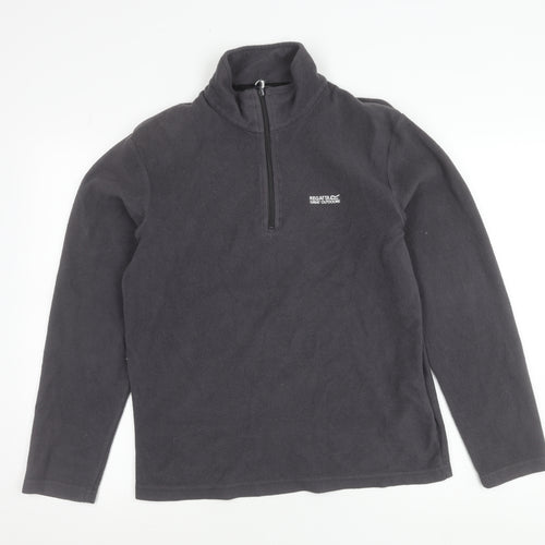 Regatta Unisex Adults Grey Fleece Sweatshirt Pullover L 1/2 Zip