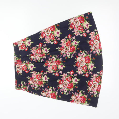 Alice's Pig Women's Multicoloured Floral A-Line Skirt Size 8