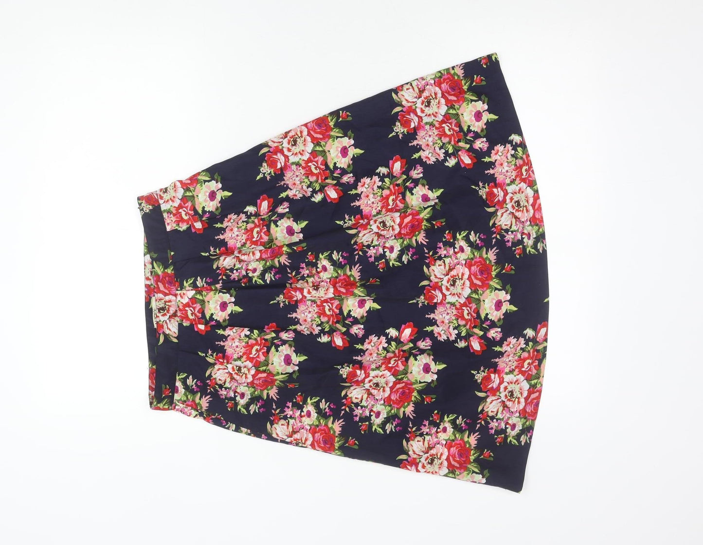 Alice's Pig Women's Multicoloured Floral A-Line Skirt Size 8