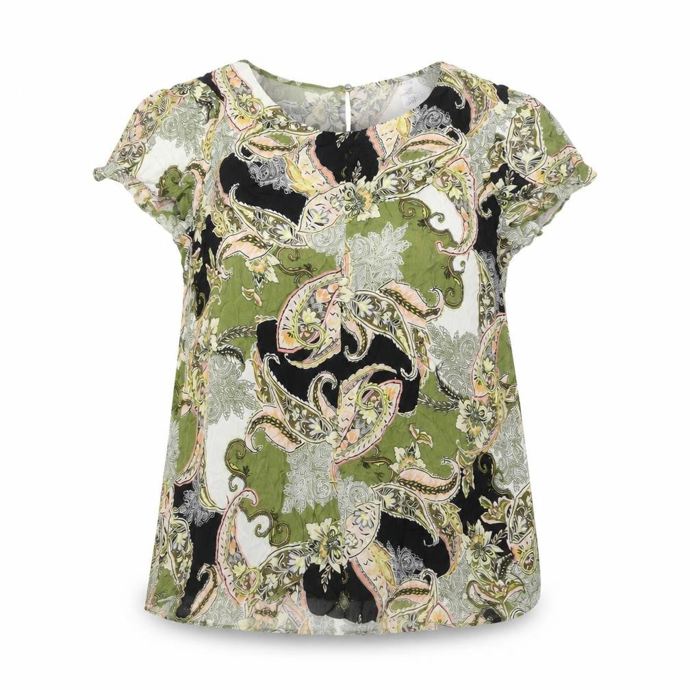 Evans Women’s Multicoloured Paisley Sleeveless Tunic Blouse UK 22