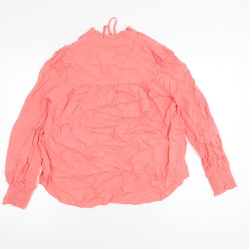 Marks and Spencer Women Pink Viscose Long Sleeve Tunic Blouse Size 6