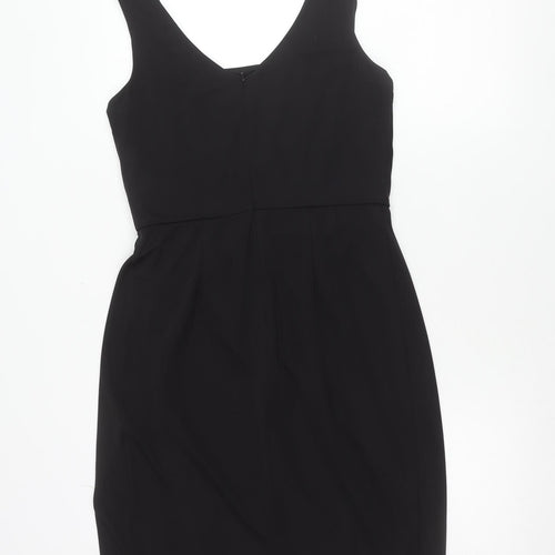 Minuet Petite Women’s Black Size 10 Sheath V-Neck Cocktail Dress