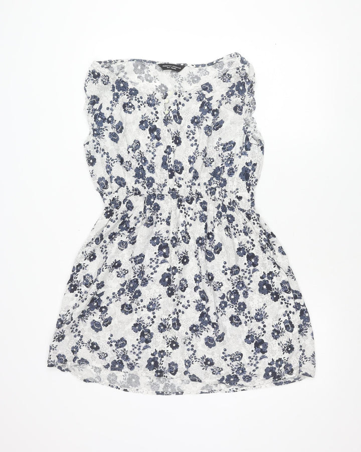 Dorothy Perkins Women’s Blue Floral Strapless Camisole Blouse UK 16