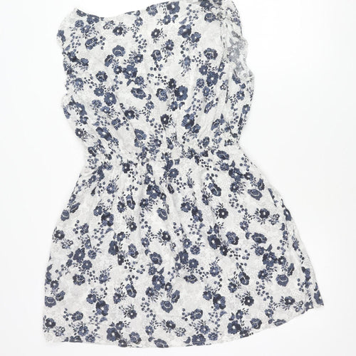 Dorothy Perkins Women’s Blue Floral Strapless Camisole Blouse UK 16