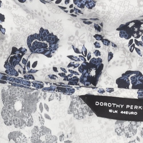 Dorothy Perkins Women’s Blue Floral Strapless Camisole Blouse UK 16