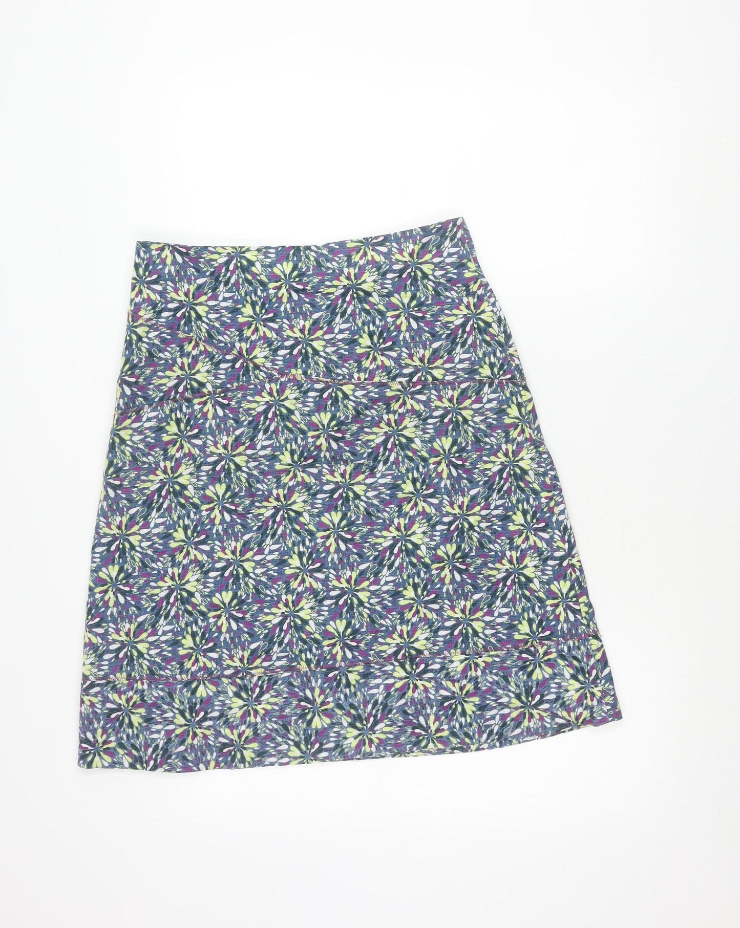 Mistral Womens Multicoloured Floral A-Line Cotton Skirt Size 10