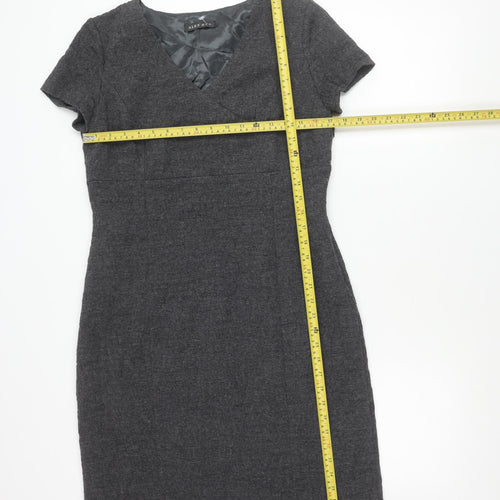 ALEX & Co. Women Grey Size 14 Sheath Knee Length Work Dress
