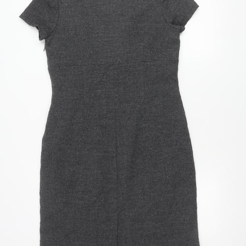 ALEX & Co. Women Grey Size 14 Sheath Knee Length Work Dress