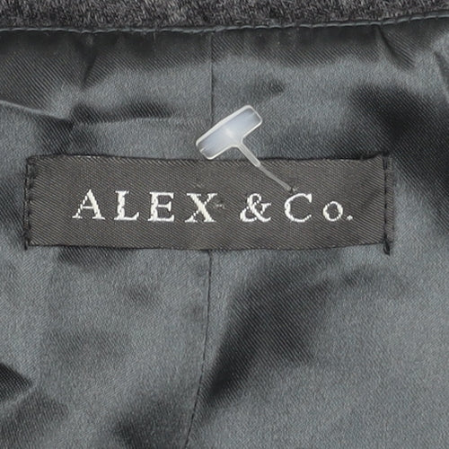 ALEX & Co. Women Grey Size 14 Sheath Knee Length Work Dress