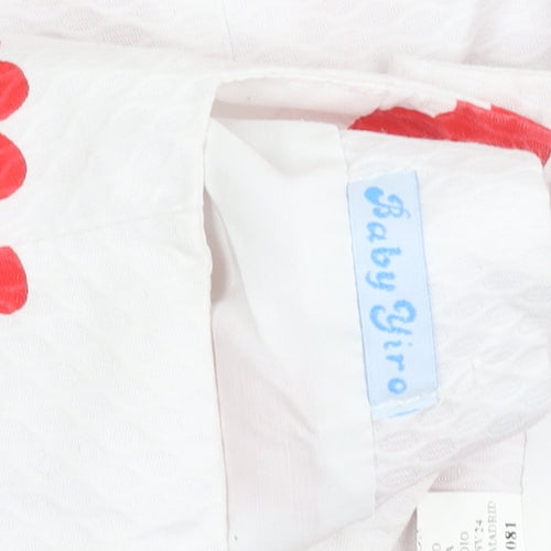 Baby Giro Girls White Red Floral A-Line Sleeveless Dress Size 5 Years