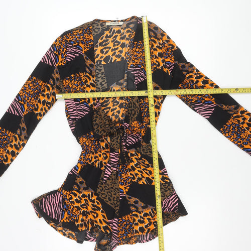 Glamorous Women Multicoloured Animal Print Jumpsuit UK 6 V-Neck