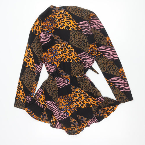Glamorous Women Multicoloured Animal Print Jumpsuit UK 6 V-Neck