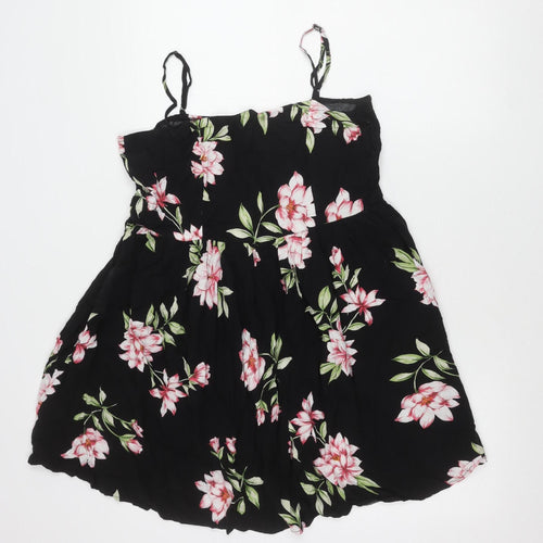 Apricot Women’s Black Floral Viscose Slip Dress Size 12