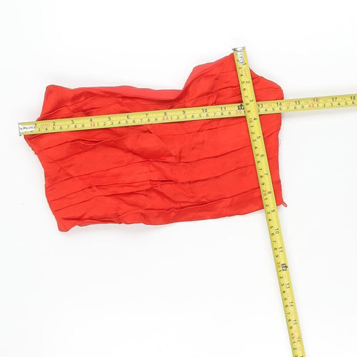 Zara Women Red Satin Camisole Top S Sweetheart Neck Spaghetti Strap