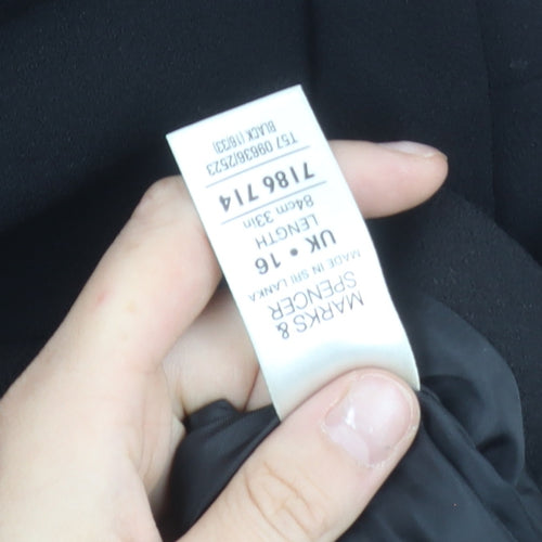 Marks and Spencer Women's Black Size 16 Pencil Skirt Workwear
