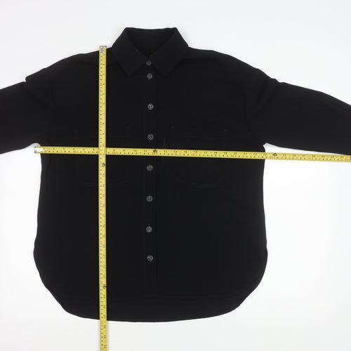 Next Women’s Black Button-Up Long Sleeve Polyester Shirt Size 10