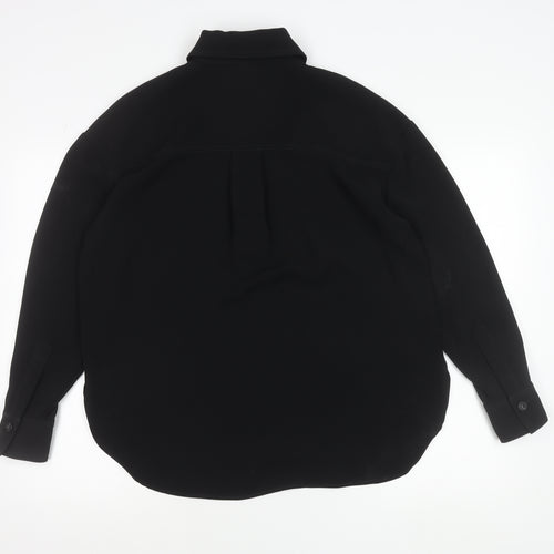 Next Women’s Black Button-Up Long Sleeve Polyester Shirt Size 10