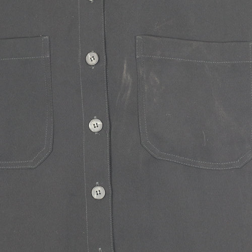 Next Women’s Black Button-Up Long Sleeve Polyester Shirt Size 10