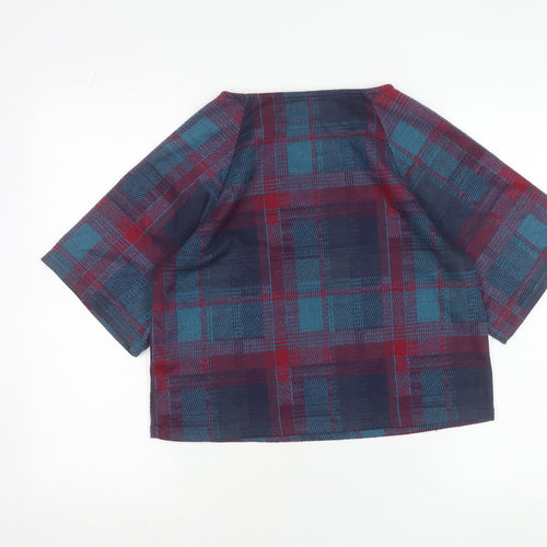 New Look Womens Multicoloured Plaid Blouse Size 8 Tunic Top
