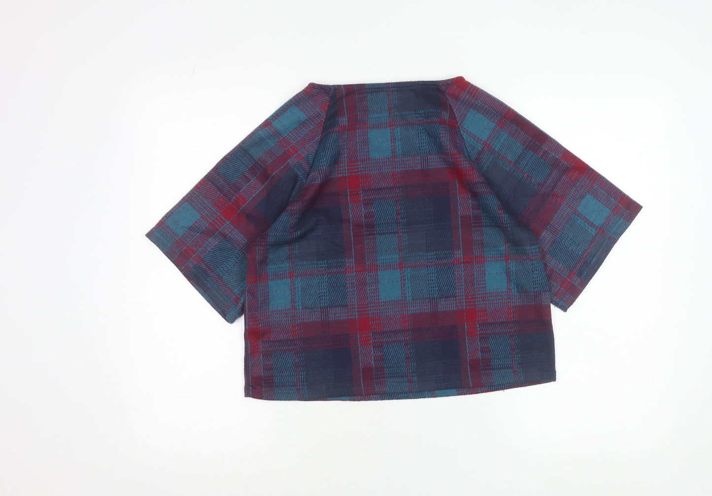 New Look Womens Multicoloured Plaid Blouse Size 8 Tunic Top