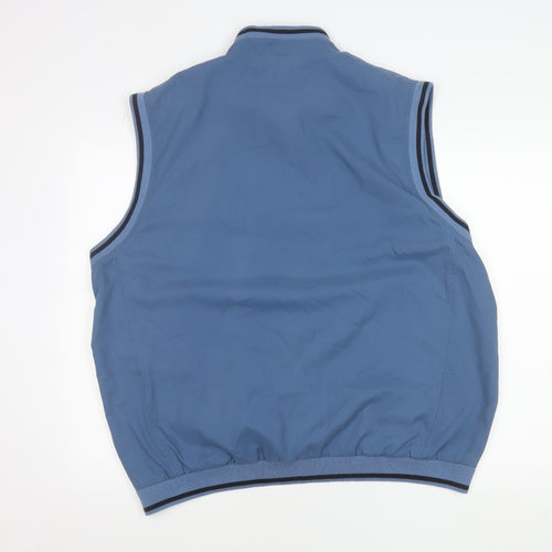 Marks and Spencer Men's Blue XL 44-46" Golf Waistcoat 1/4 Zip Polyester