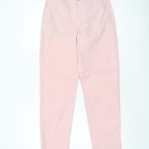 Marks and Spencer Women Pink Chino Trousers Size 6 Slim Fit Workwear