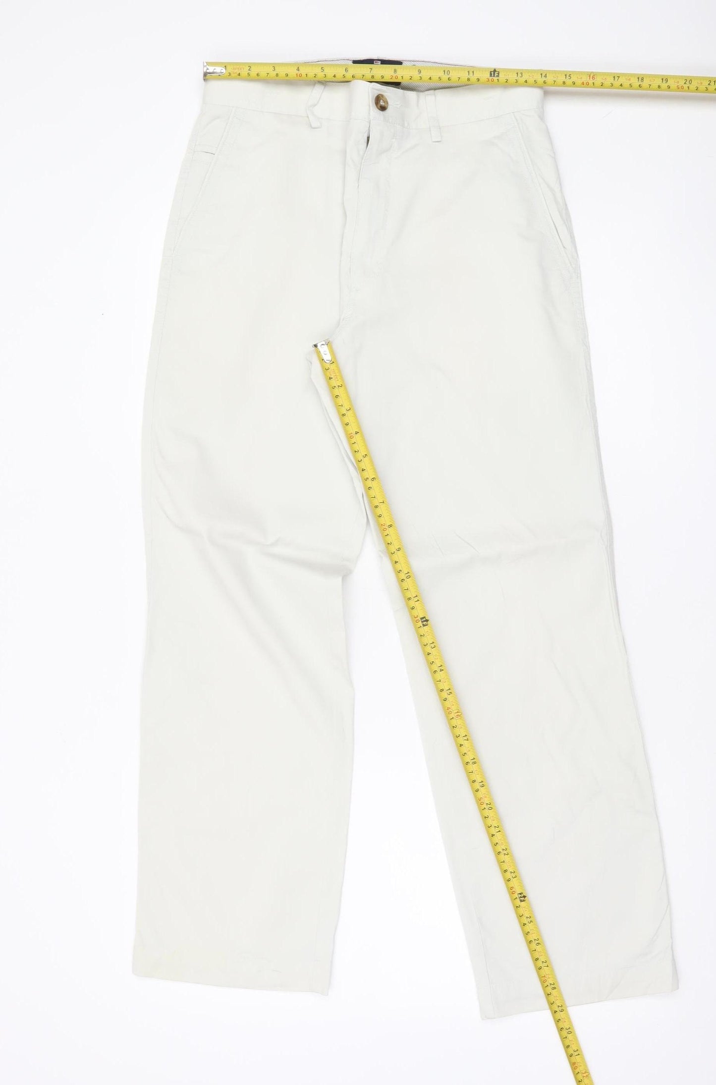 Marks and Spencer Men’s Beige Chino Trousers 30W 29L Cotton