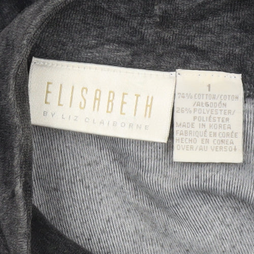 Elisabeth by Liz Claiborne Womens Grey Pullover Sweatshirt Size L