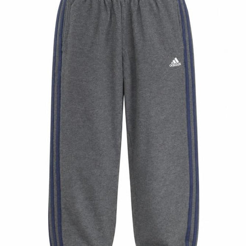 Adidas Boys Grey Sweatpants 11-12Y Elastic Waist Joggers Sports Trousers
