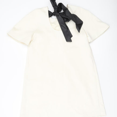 Marks and Spencer Women’s Ivory Size 8 Short Sleeve Shift Dress
