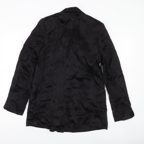 H&M Women’s Black Double-Breasted Blazer Jacket Size 8