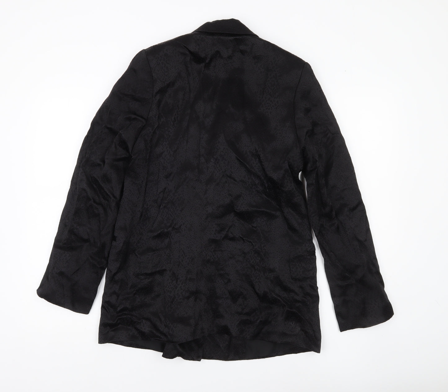 H&M Women’s Black Double-Breasted Blazer Jacket Size 8
