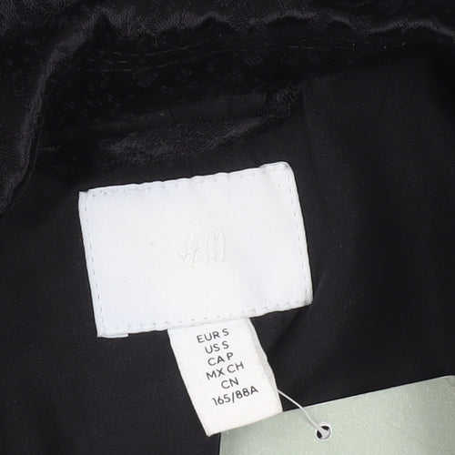 H&M Women’s Black Double-Breasted Blazer Jacket Size 8